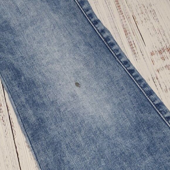 Express Women's Size 4R Acid Wash Slim Flare high Rise Denim Jeans - Picture 3 of 8